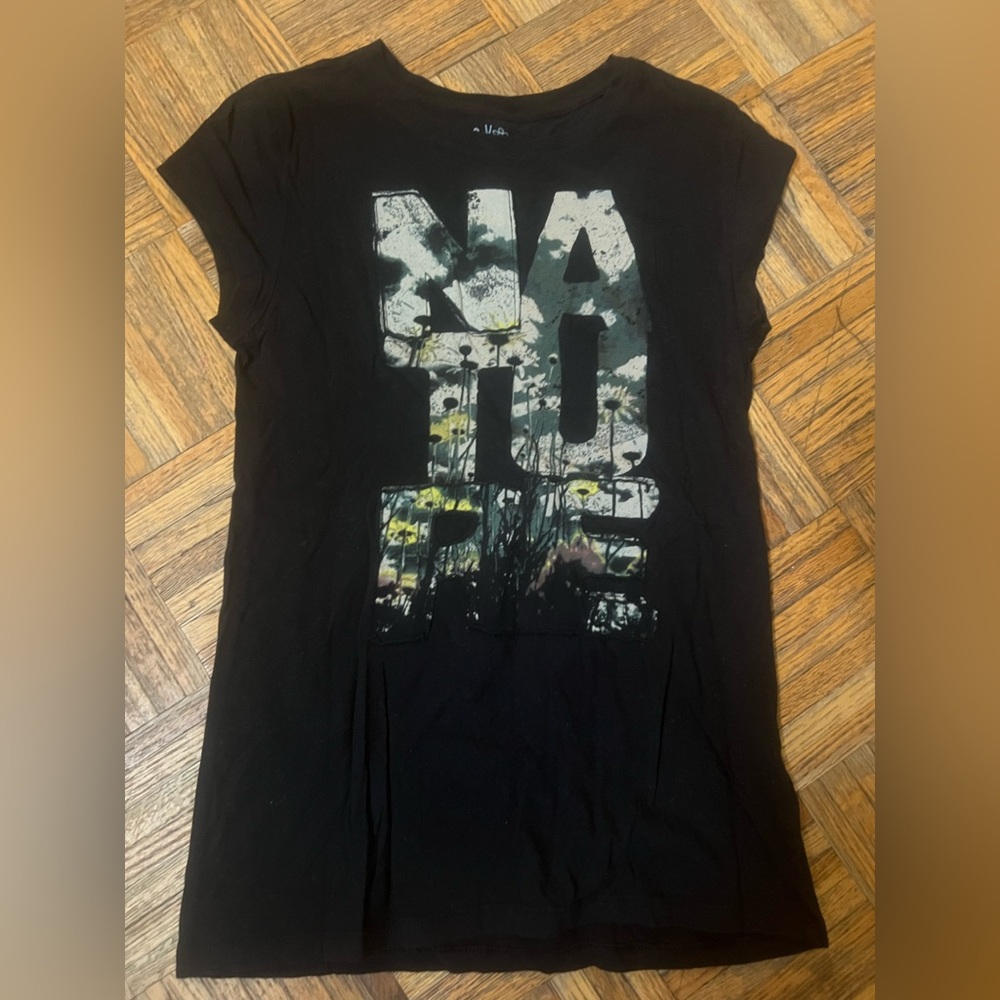 Mudd Black T-Shirt with Graphic Print